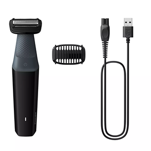 Philips Bodygroom series 3000, juodas - Skustuvas