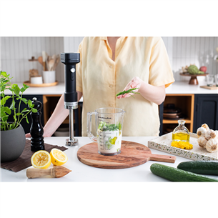 KitchenAid Go, с аккумулятором, матовый черный - Беспроводной погружной блендер с комплектом аксессуаров