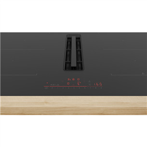 Bosch, Series 6, plotis 80 cm, berėmė, juoda - Įmontuojama kaitlentė su gartraukiu