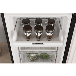 Whirlpool, NoFrost, 335 L, 192 cm, black - Free standing refrigerator
