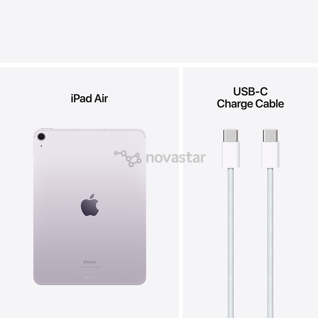 Apple iPad Air 11'' (2024), M2, 128 ГБ, WiFi + 5G, сиреневый - Планшет