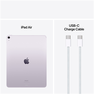 Apple iPad Air 13'' (2024), M2, 128 GB, WiFi + 5G, purple - Tablet