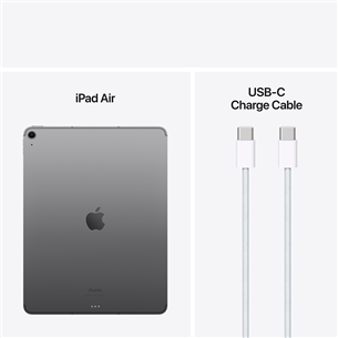 Apple iPad Air 13'' (2024), M2, 512 GB, WiFi + 5G, space gray - Tablet