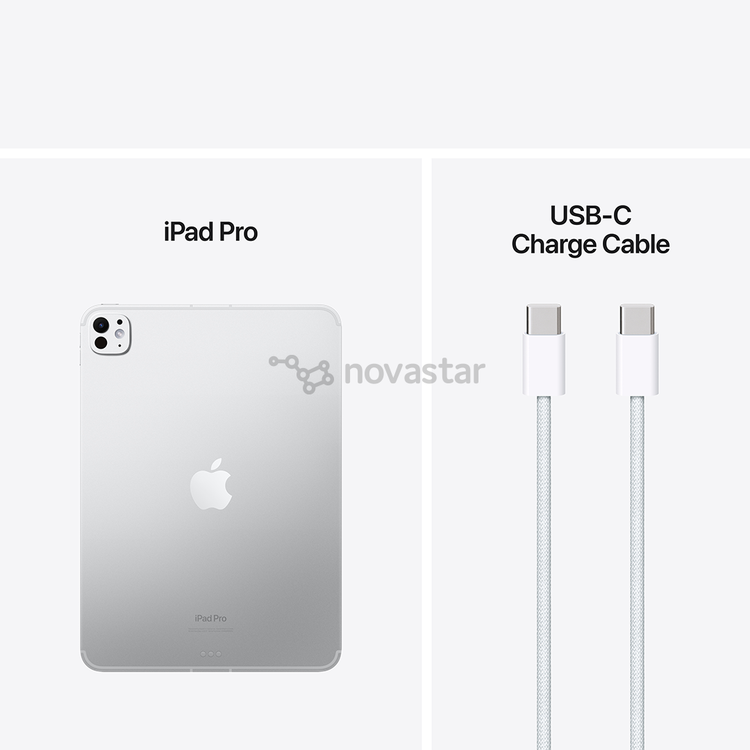 Apple iPad Pro 11”, M4 (2024), 256 GB, standard, WiFi + 5G, silver - Planšetinis kompiuteris