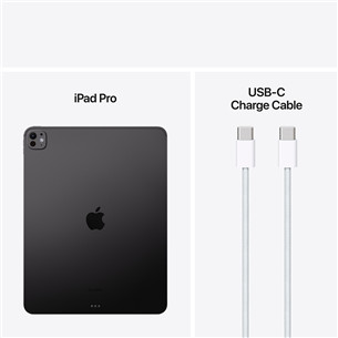 Apple iPad Pro 13”, M4 (2024), 512 GB, blizgus, WiFi, juodas - Planšetinis kompiuteris