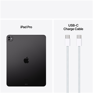 Apple iPad Pro 13”, M4 (2024), 1 ТБ, глянцевый, WiFi, черный - Планшет