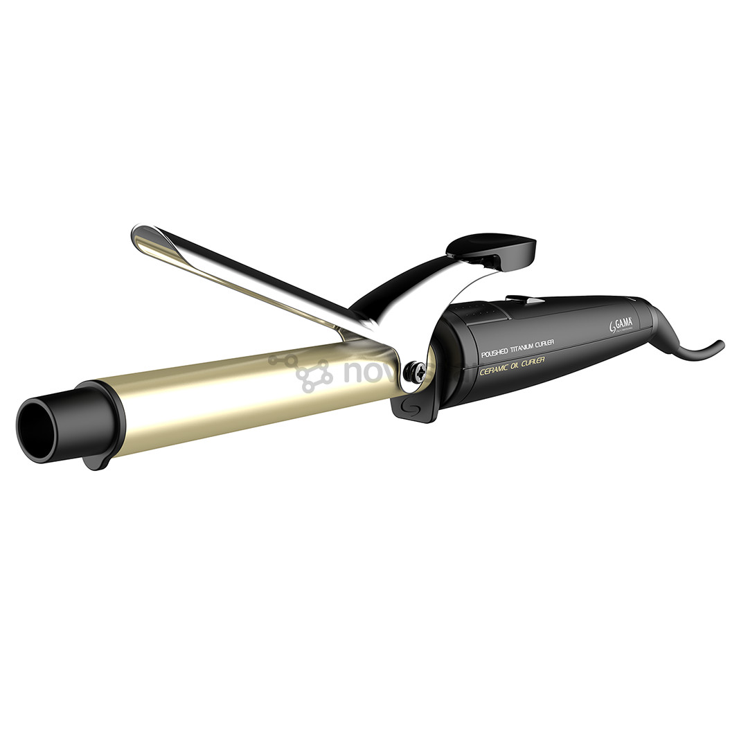 GA.MA Dual Plates, 19 mm, black - Curling iron