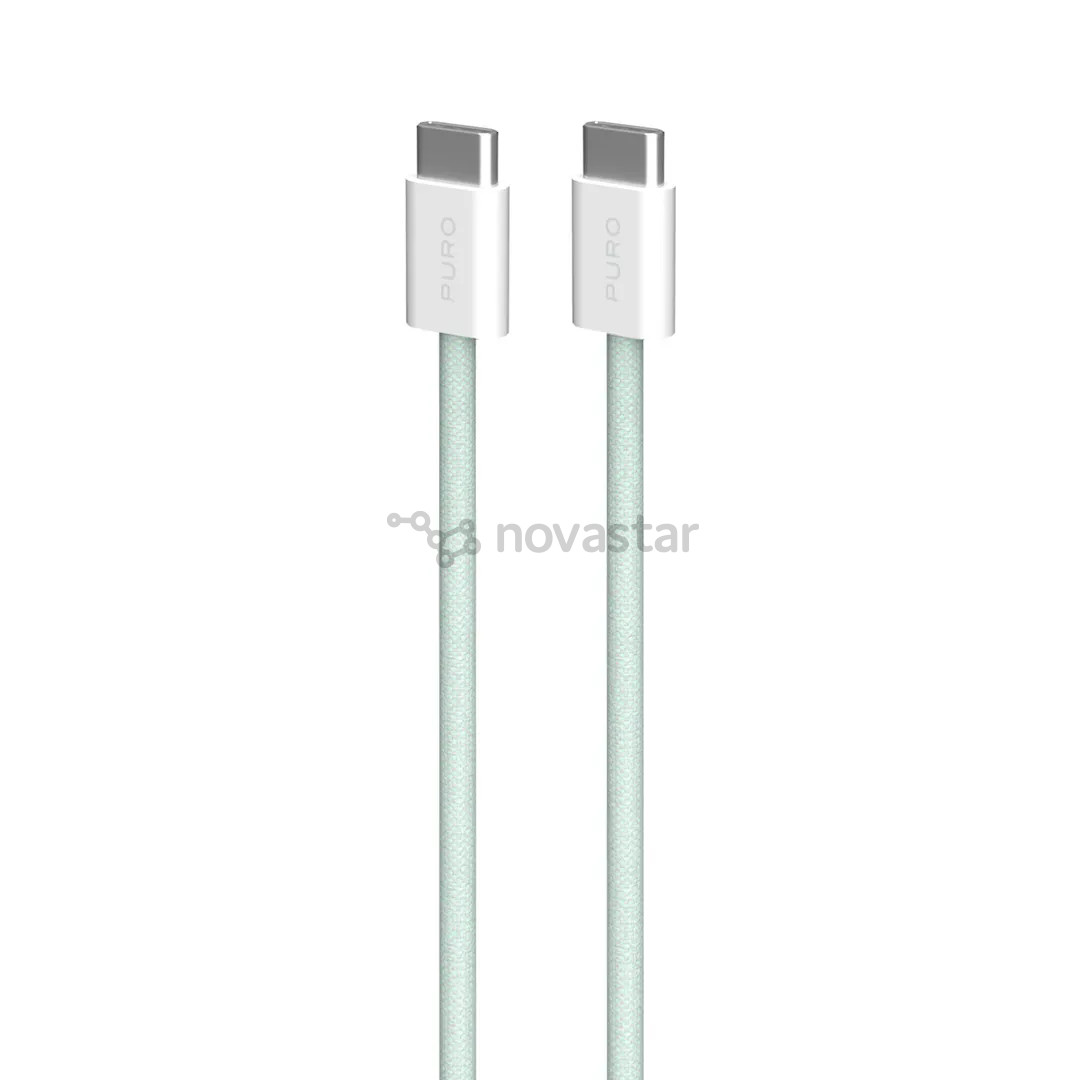 Puro Fabrik 2.0, USB-C to USB-C, 60 W, žalias - Laidas