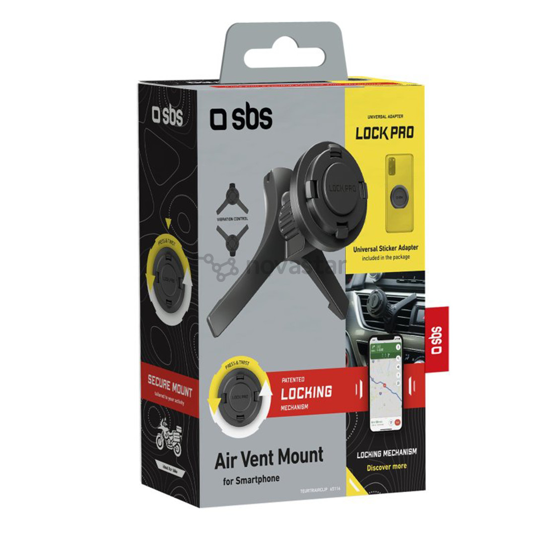 SBS LockPro Car Holder, black - Phone car holder