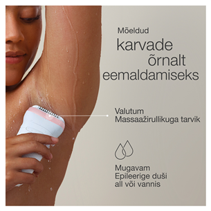 Braun Silk epil 7, baltas/rožinis - Epiliatorius