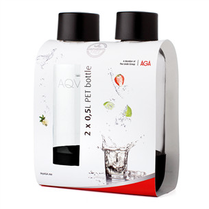 AGA , 2 x 0,5L, black - PET Bottle for AGA Soda Maker