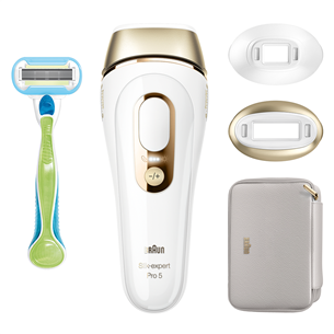 Braun Silk-expert Pro 5, white/golden - IPL Hair removal PL5152