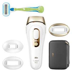 Braun Silk-expert Pro 5, white/golden - IPL Hair removal PL5242