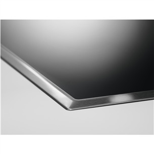 Electrolux, plotis 57,6 cm, nerūdijančio plieno rėmas, juoda - Įmontuojama keramikinė kaitlentė