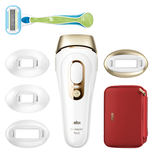 Braun Silk-expert Pro 5, white/golden - IPL Hair removal PL5382