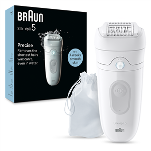 Braun Silk epil 5, Wet & Dry, baltas - Epiliatorius