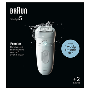 Braun Silk epil 5, Wet & Dry, baltas - Epiliatorius