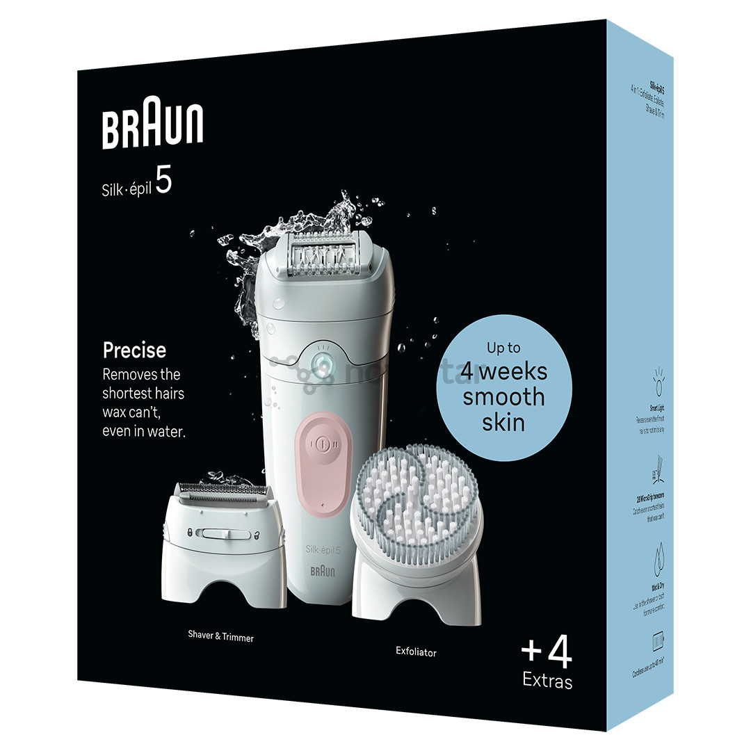 Braun Silk epil 5, Wet & Dry, white - Epilator