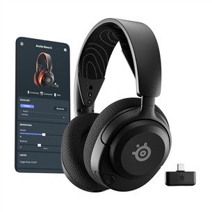 Belaidės ausinės Steelseries Arctis Nova 5 Wireless, juodos