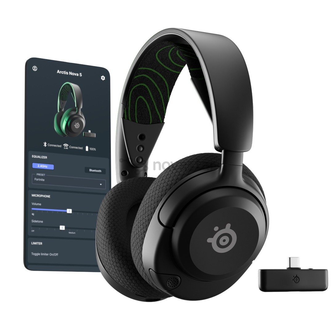 Steelseries Arctis Nova 5X Wireless, juodos - Belaidės ausinės