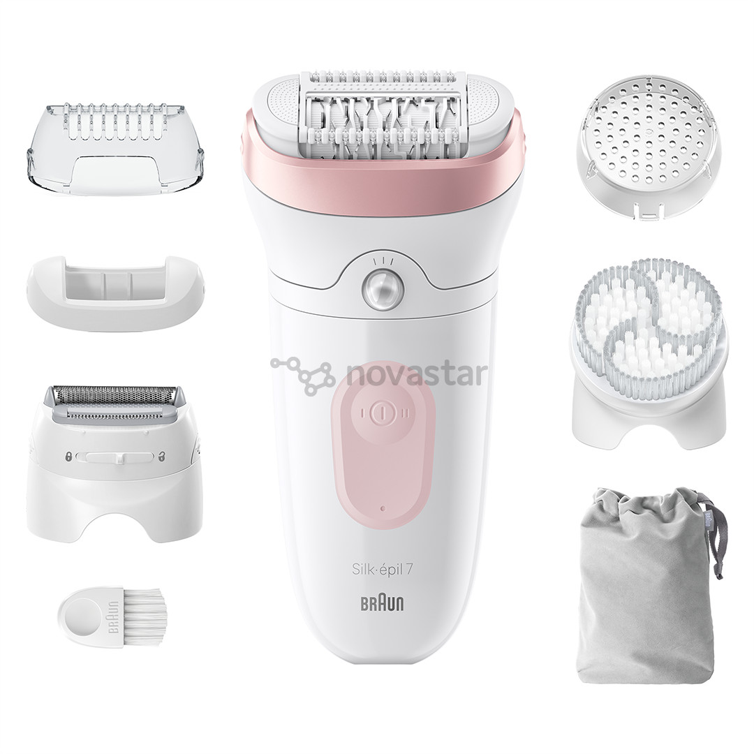 Braun Silk epil 7, Wet & Dry, white/pink - Epilator
