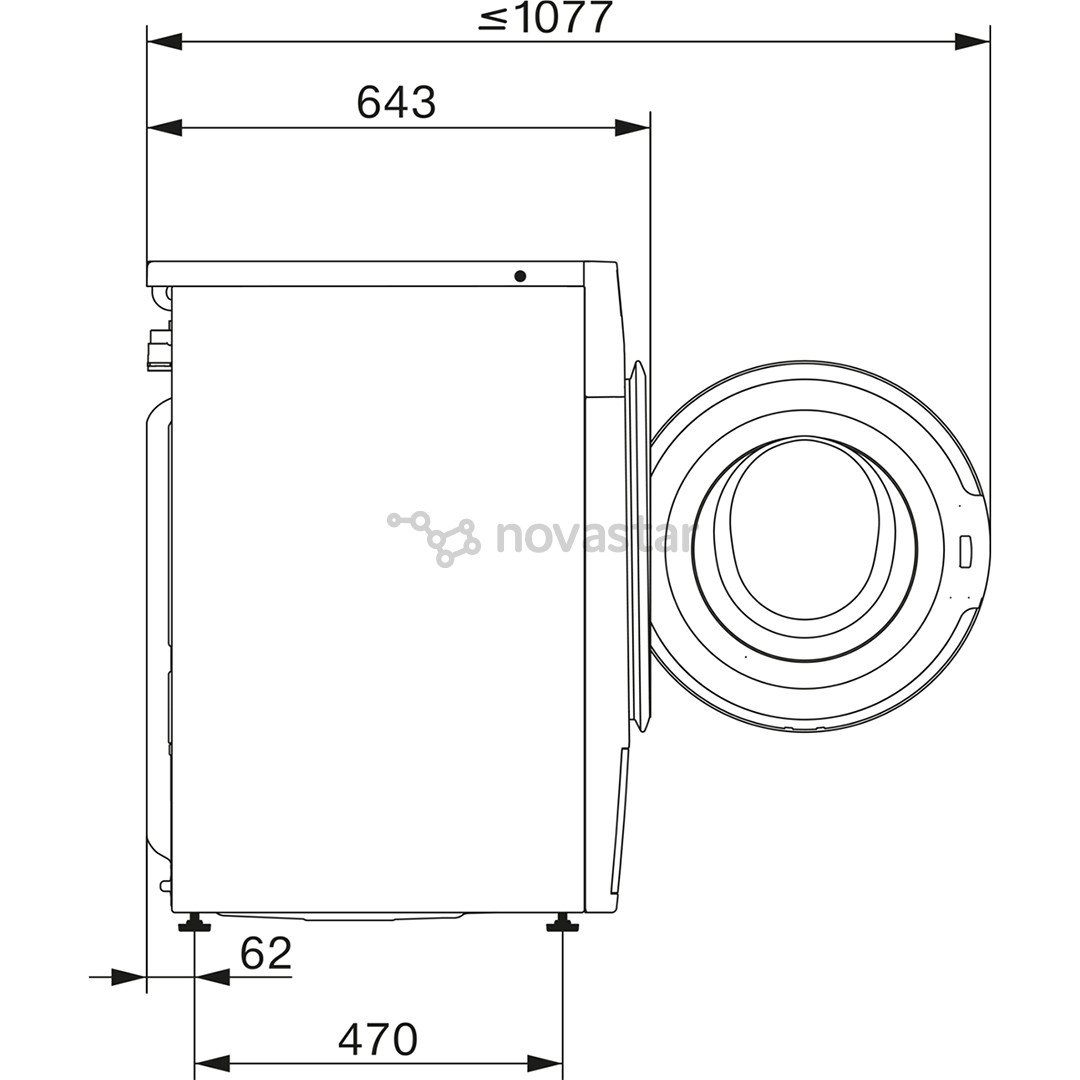 Miele, 125 Edition, 8 кг, глубина 60 см, 1400 об/мин - Стиральная машина с передней загрузкой