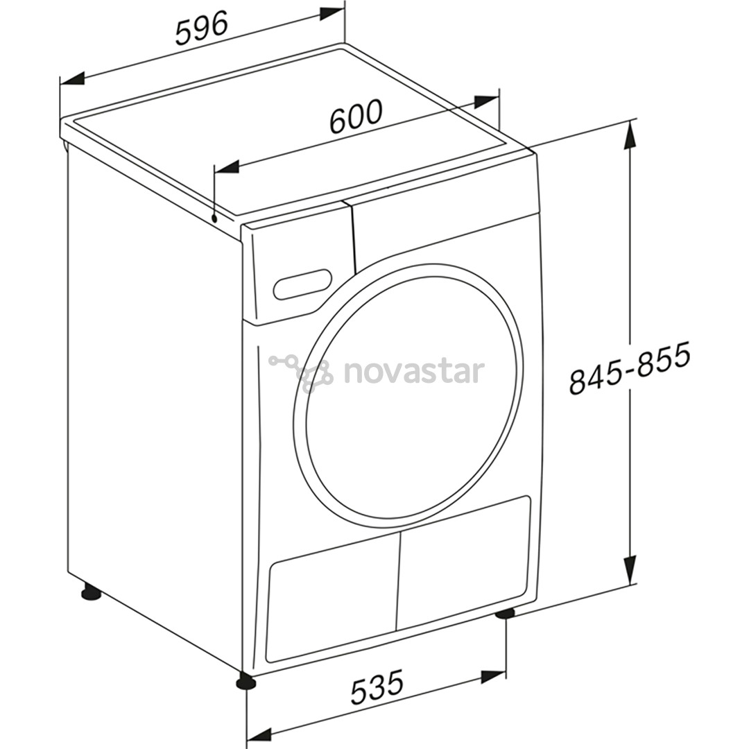 Miele, 125 Edition, 8 kg, gylis 65,5 cm - Džiovyklė