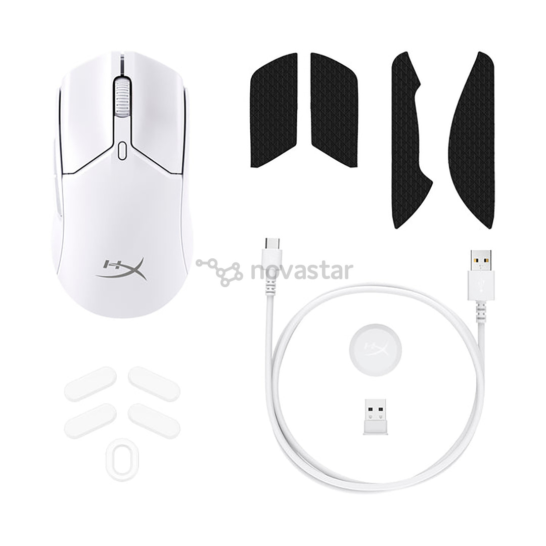HyperX Pulsefire Haste 2 Mini, balta - Belaidė pelė