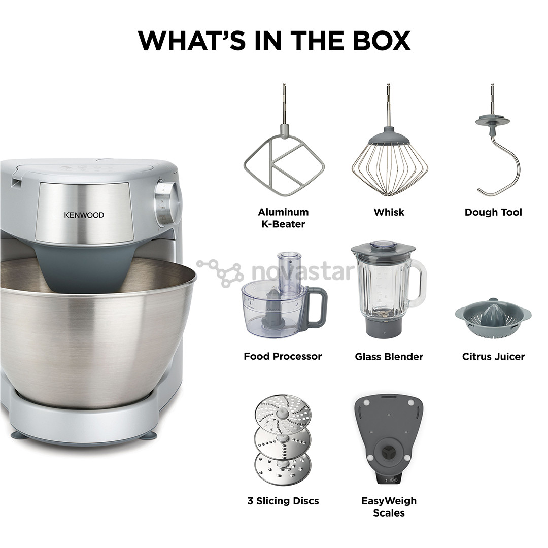 Kenwood Prospero+, 1000 W, sidabrinis - Virtuvinis kombainas
