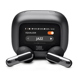JBL Live Flex 3, juodos - Belaidės ausinės JBLLIVEFLEX3BLK
