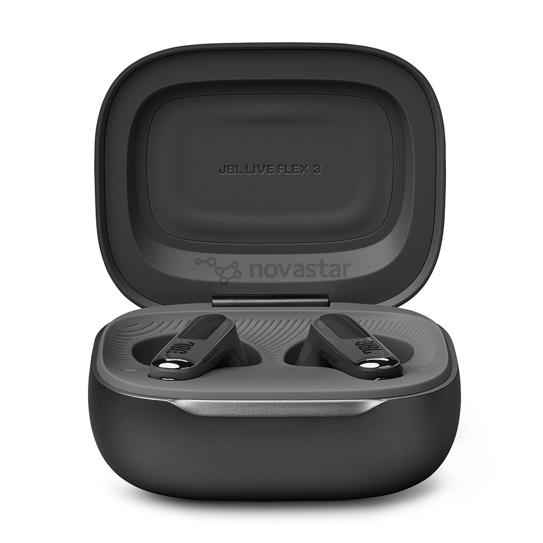 JBL Live Flex 3, juodos - Belaidės ausinės