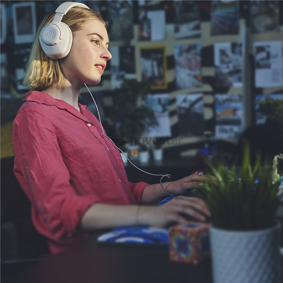 JBL Quantum 100M2, žydros - Ausinės