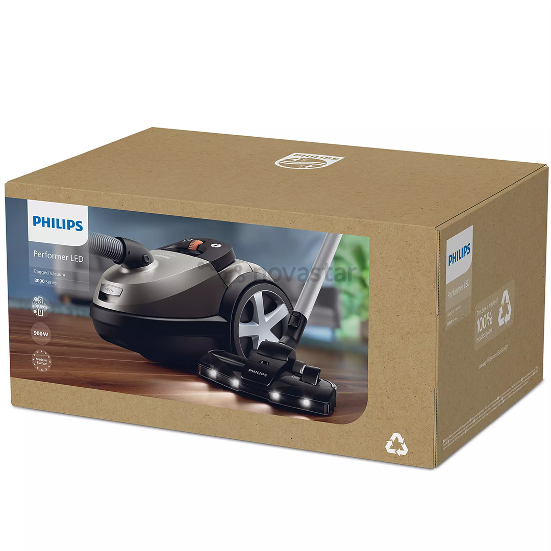 Philips Performer LED 8000 Series, 900 Вт, серый - Пылесос