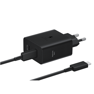 Samsung Dual USB-C, 50 W, juodas - Adapteris