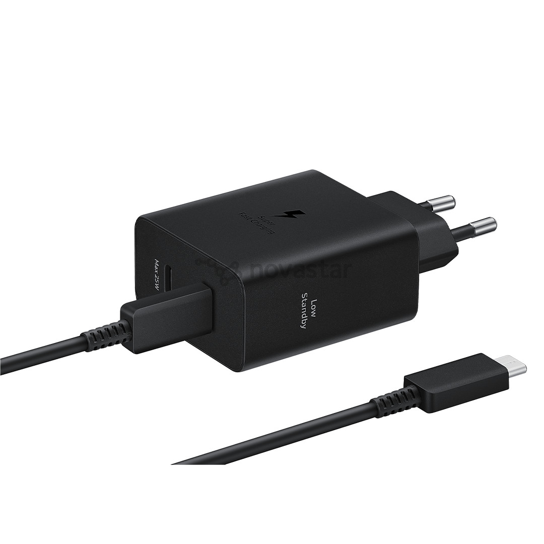 Samsung Dual USB-C, 50 W, juodas - Maitinimo adapteris