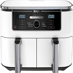 Ninja Foodi MAX Dual Zone, 9,5 л, 2470 Вт, белый - Аэрогриль