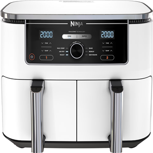 Ninja Foodi MAX Dual Zone, 9.5 L, 2470 W, balta - Karšto oro gruzdintuvė AF400EUWH