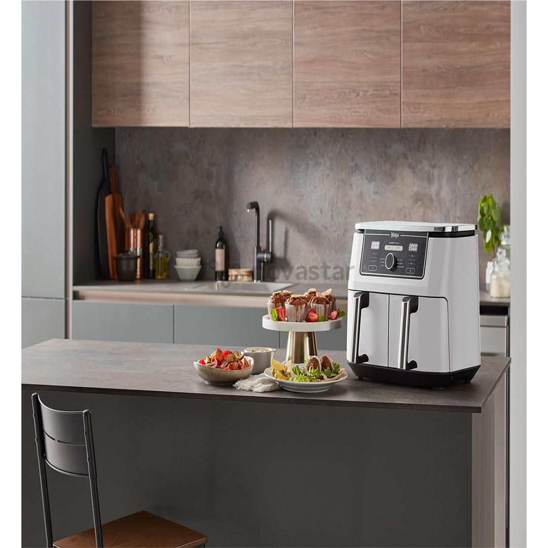 Ninja Foodi MAX Dual Zone, 9.5 L, 2470 W, balta - Karšto oro gruzdintuvė