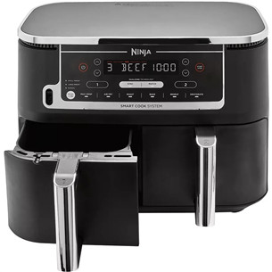 Ninja Foodi MAX Dual Zone, su temperatūros zondu, 9.5 L, 2470 W, juoda - Karšto oro gruzdintuvė
