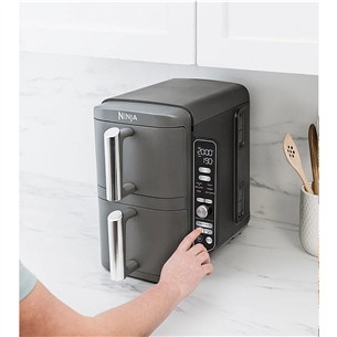 Ninja SL400EU Double Stack XL, 9,5 l, 2470 W, pilka - Karšto oro gruzdintuvė