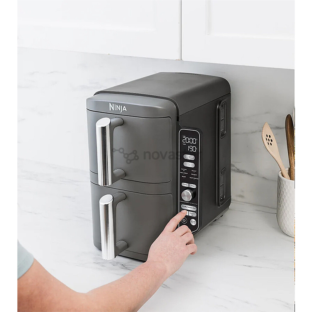 Ninja SL400EU Double Stack XL, 9,5 l, 2470 W, pilka - Karšto oro gruzdintuvė