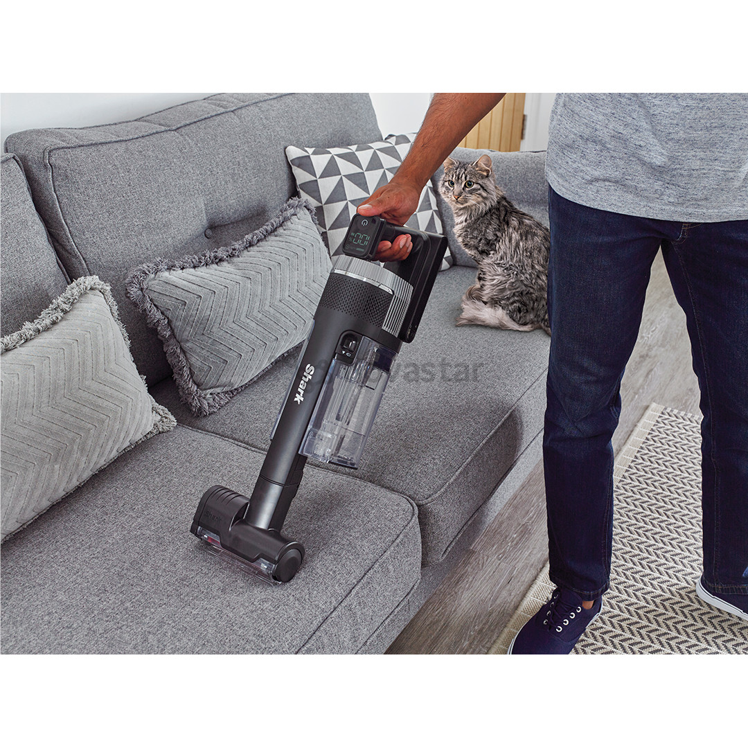 Shark Stratos Anti Hair Wrap Plus Pet Pro, 2 baterijos, pilkas/sidabro spalvos - Belaidis dulkių siurblys