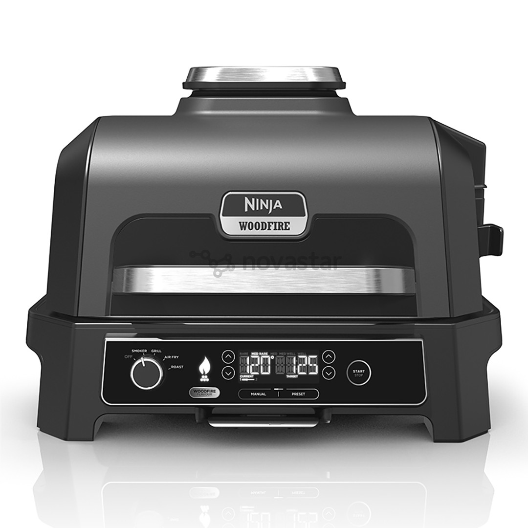 Ninja Woodfire Pro XL, juodas - Elektrinis grilis ir rūkykla