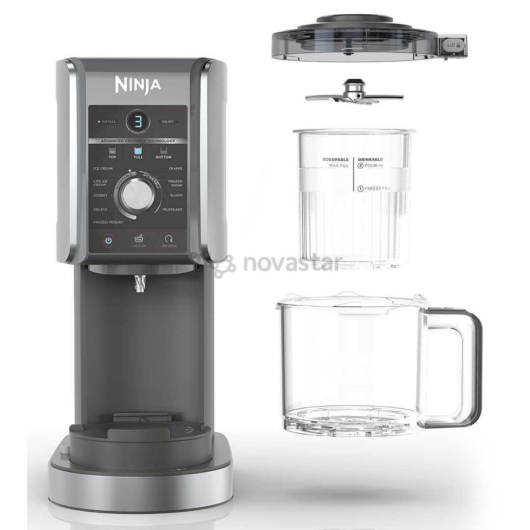 Ninja CREAMi Deluxe, 10-in1, black/silver - Ice cream maker