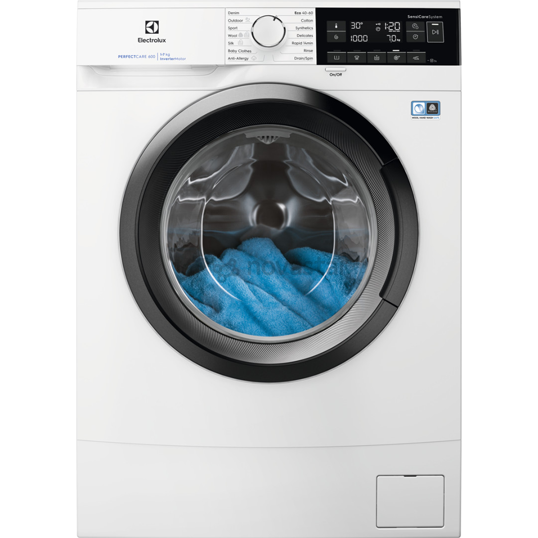 Skalbimo mašinaElectrolux, Perfect Care 600, 7 kg, gylis 44.9 cm, 1000 rpm