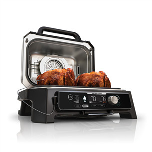 Ninja Woodfire Pro Connect XL, mėlynas/juodas - Elektrinis grilis ir rūkykla