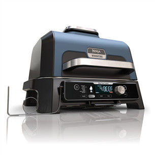 Ninja Woodfire Pro Connect XL, mėlynas/juodas - Elektrinis grilis ir rūkykla