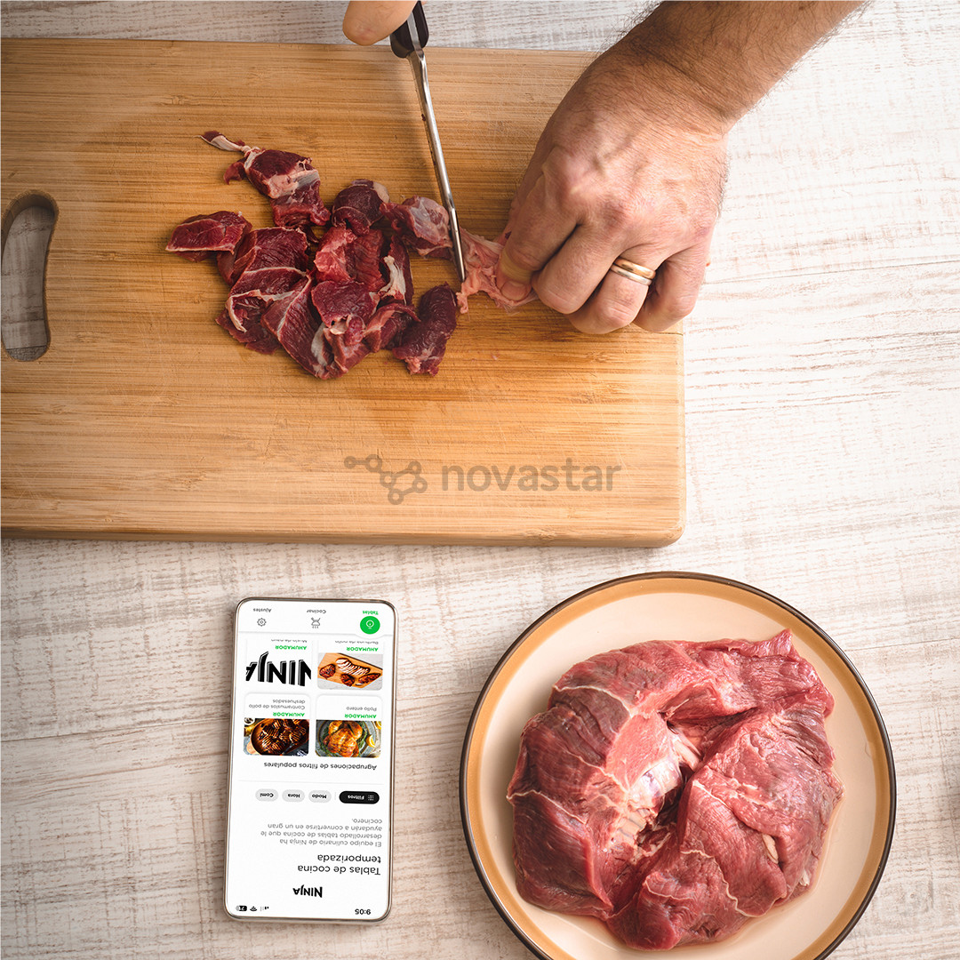 Ninja Woodfire Pro Connect XL, mėlynas/juodas - Elektrinis grilis ir rūkykla