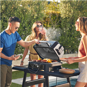 Ninja Woodfire Pro Connect XL, mėlynas/juodas - Elektrinis grilis ir rūkykla