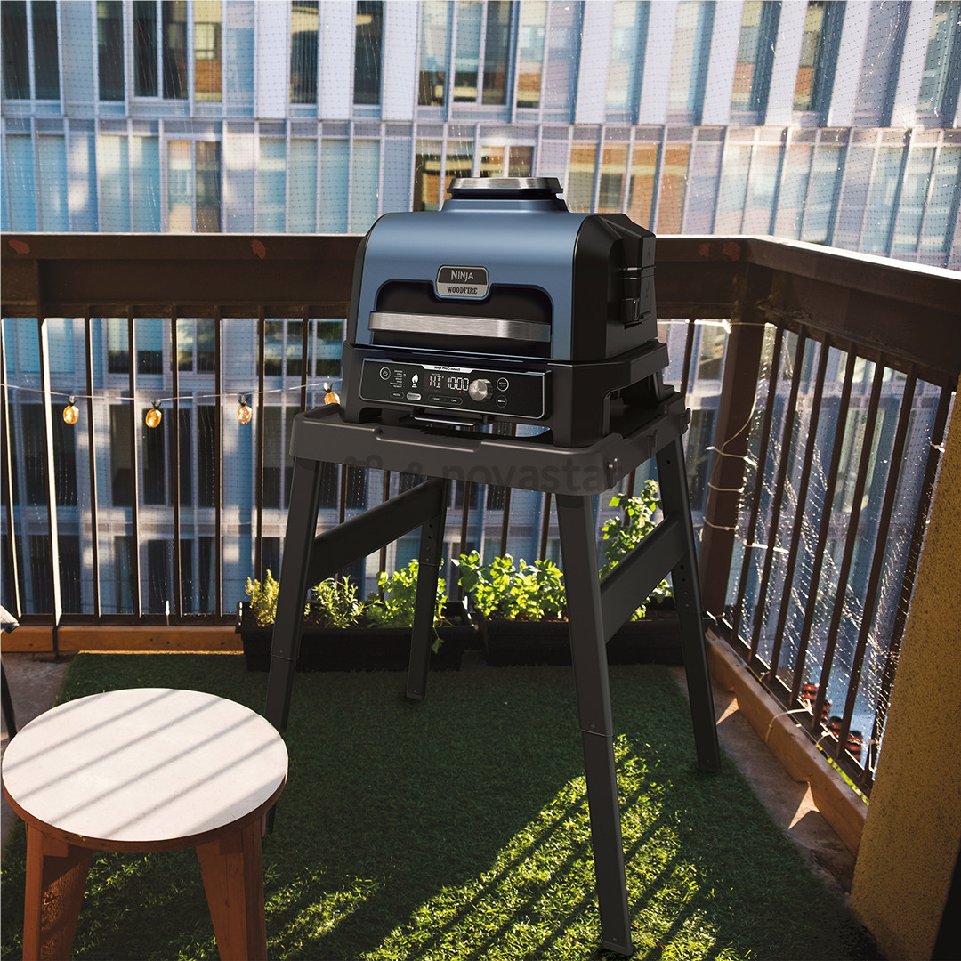 Ninja Woodfire Pro Connect XL, mėlynas/juodas - Elektrinis grilis ir rūkykla